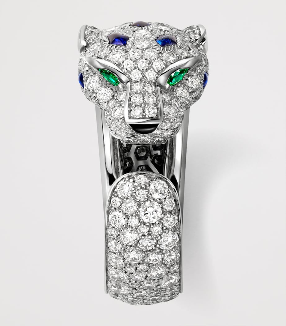 White Gold and Gemstones Panthère de Cartier Ring