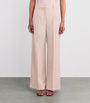 Pink Virgin Wool Tailored Trousers