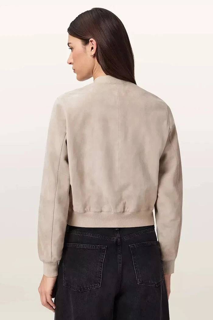 AllSaints дамско велурено яке бомбър ORTEN