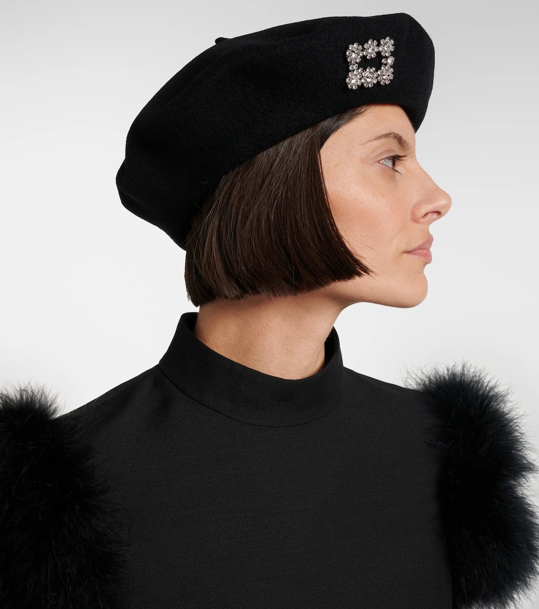 Roger Vivier - Embellished wool beret
