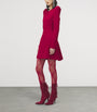 McQueen Burgundy Sculptural Mini Dress