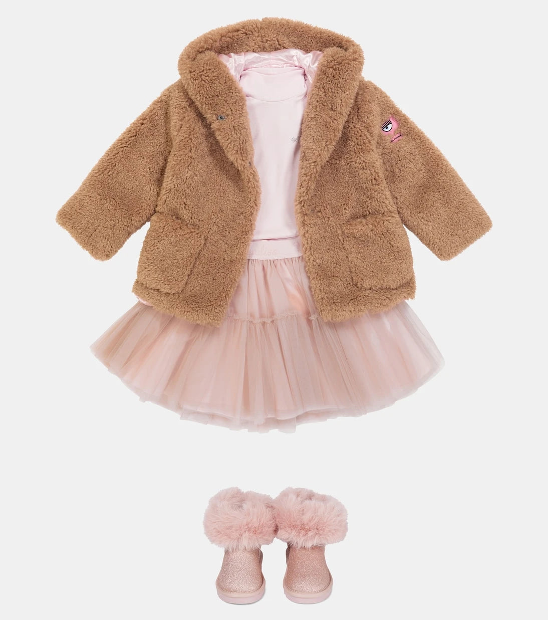 Monnalisa - x Chiara Ferragni Kids Teddy jacket