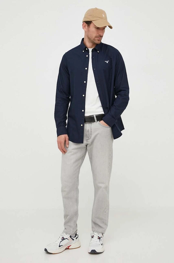 Barbour риза мъжка от памук OXTOWN