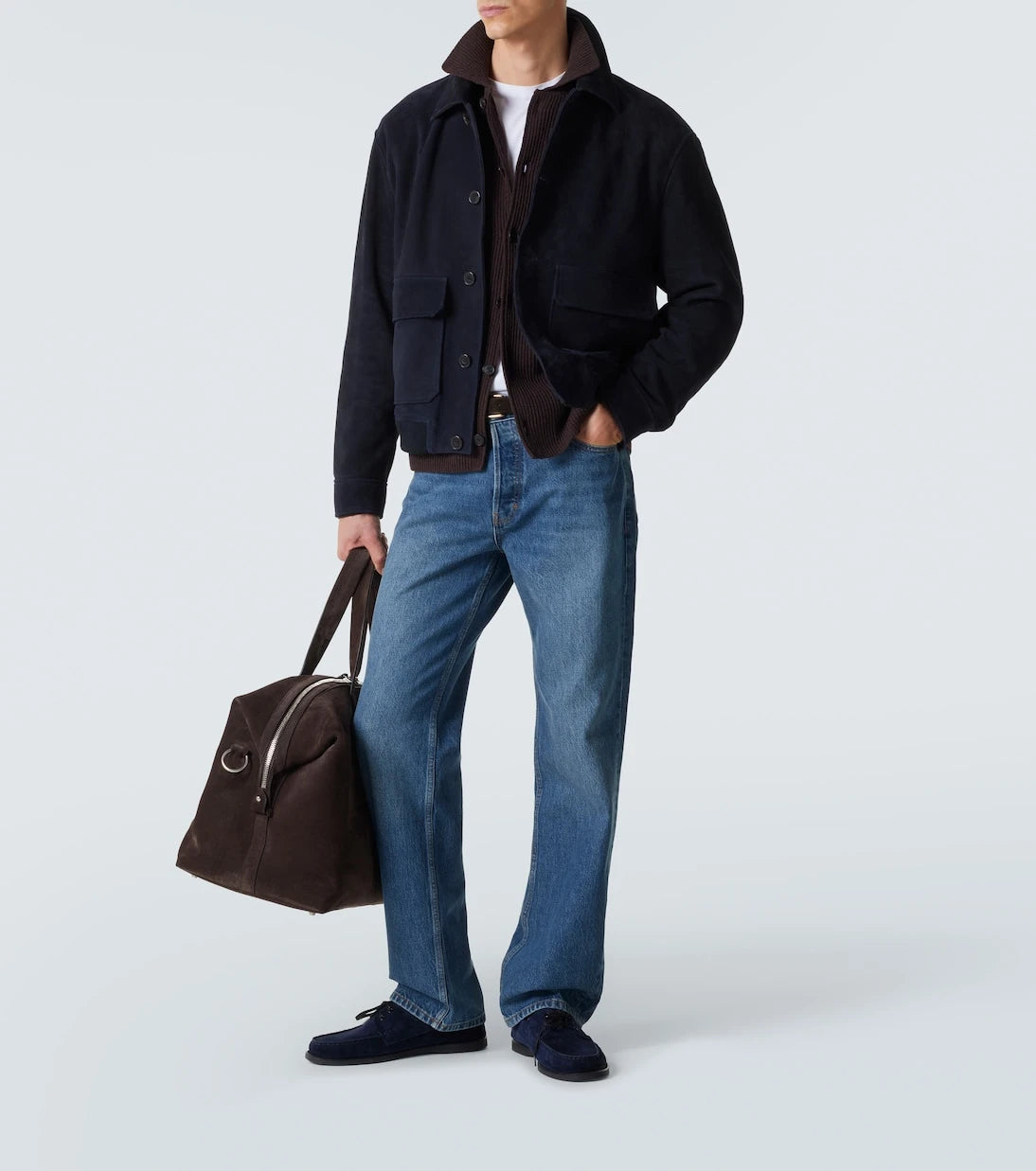 Frame - Relaxed distressed straight jeans