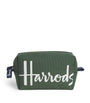 Cotton Logo Cosmetics Bag DARK GREEN