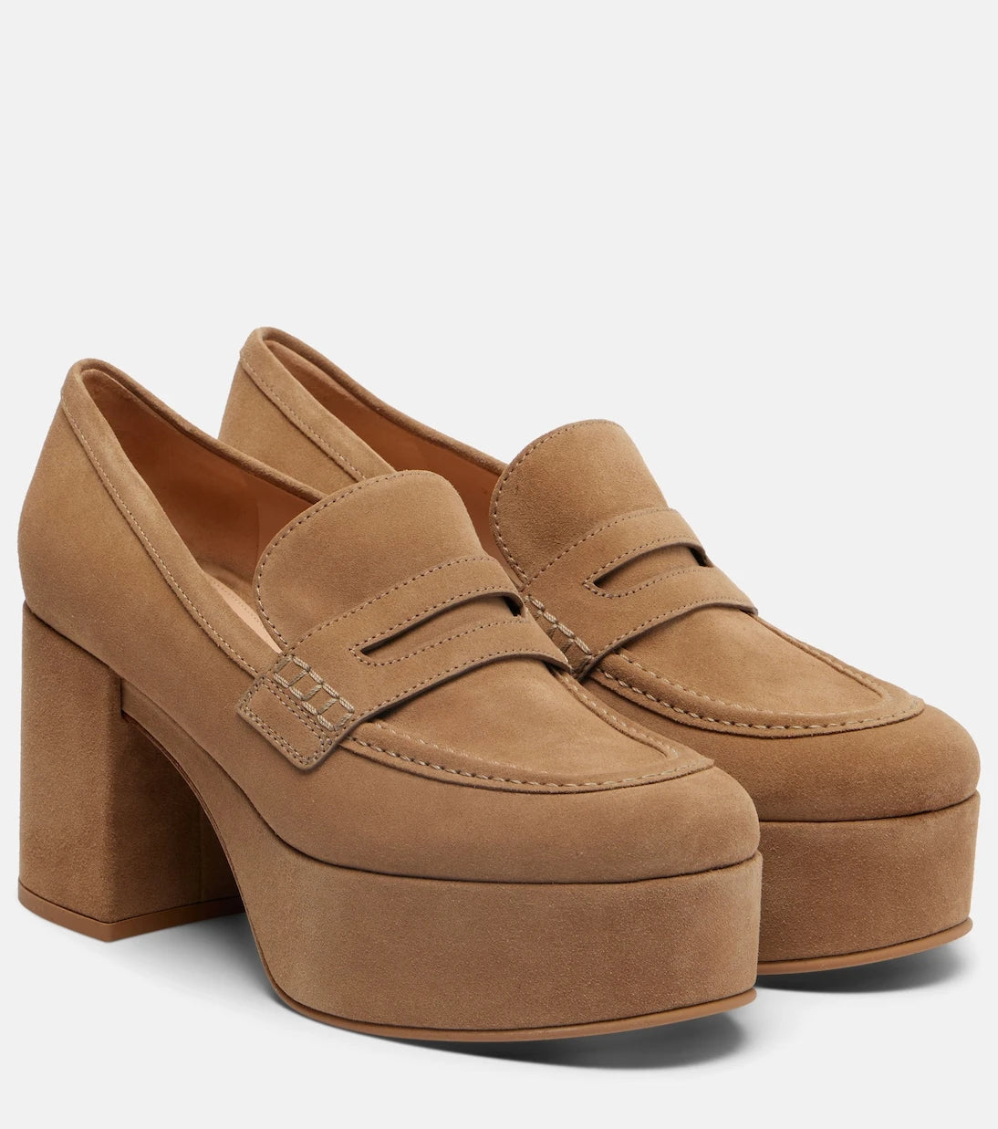 Gianvito Rossi - Jenna suede loafer pumps