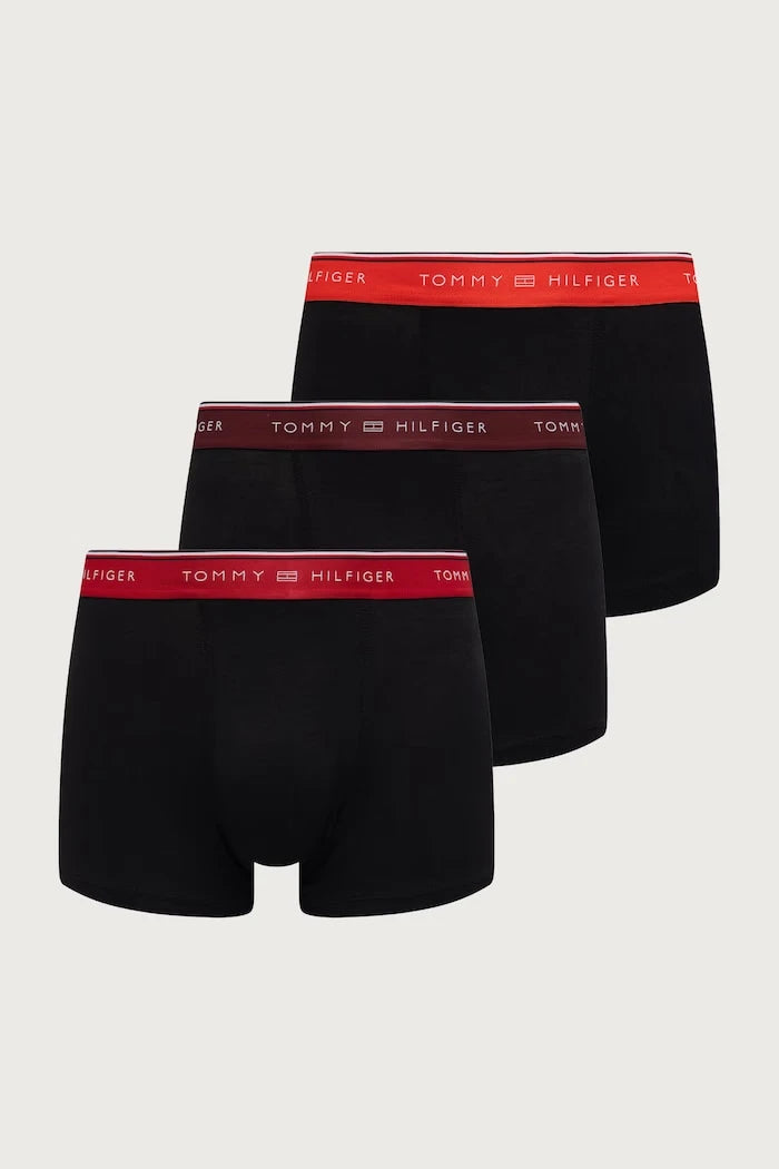 Tommy Hilfiger pamuk ve elastanlı dar kesim erkek boxer 3'lü