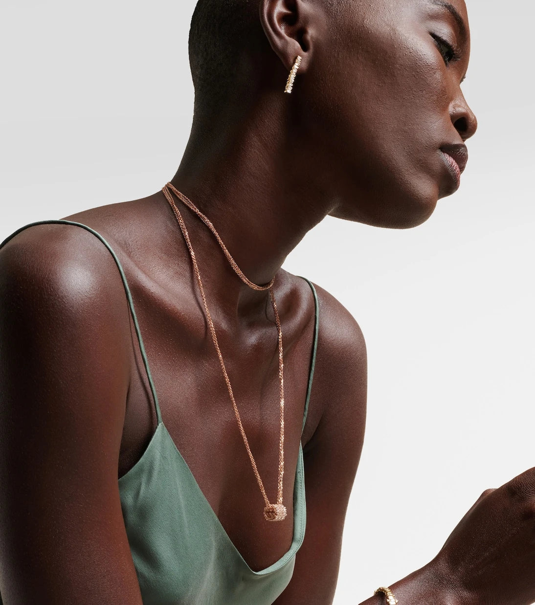 Suzanne Kalan - Roundel 18kt rose gold necklace with diamonds