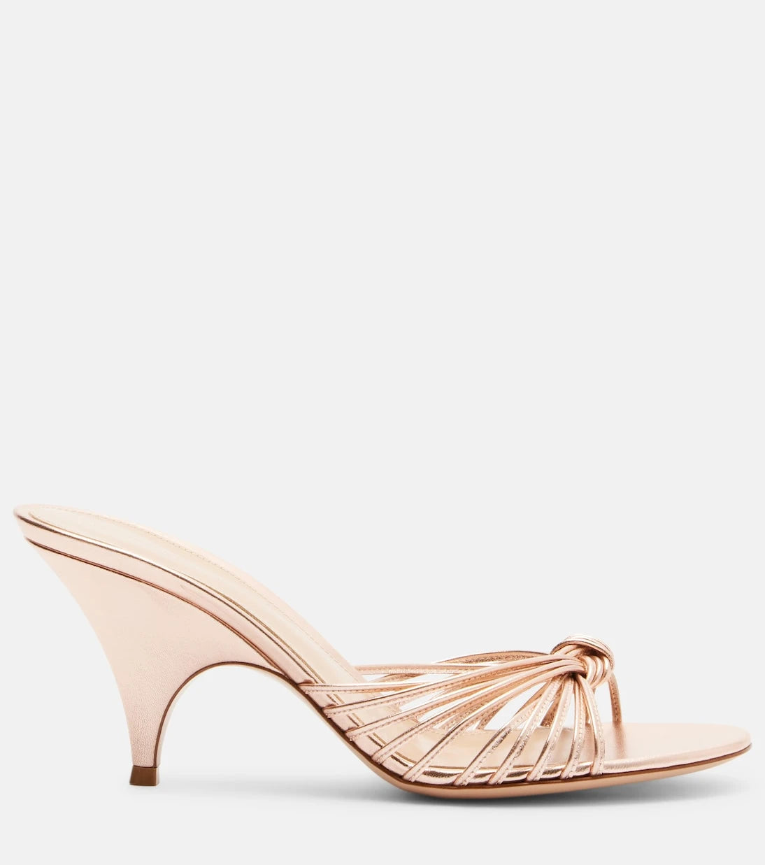 Gianvito Rossi - Sofia metallic leather mules