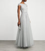 Jenny Packham Grey Tulle Crystal Shayla Gown
