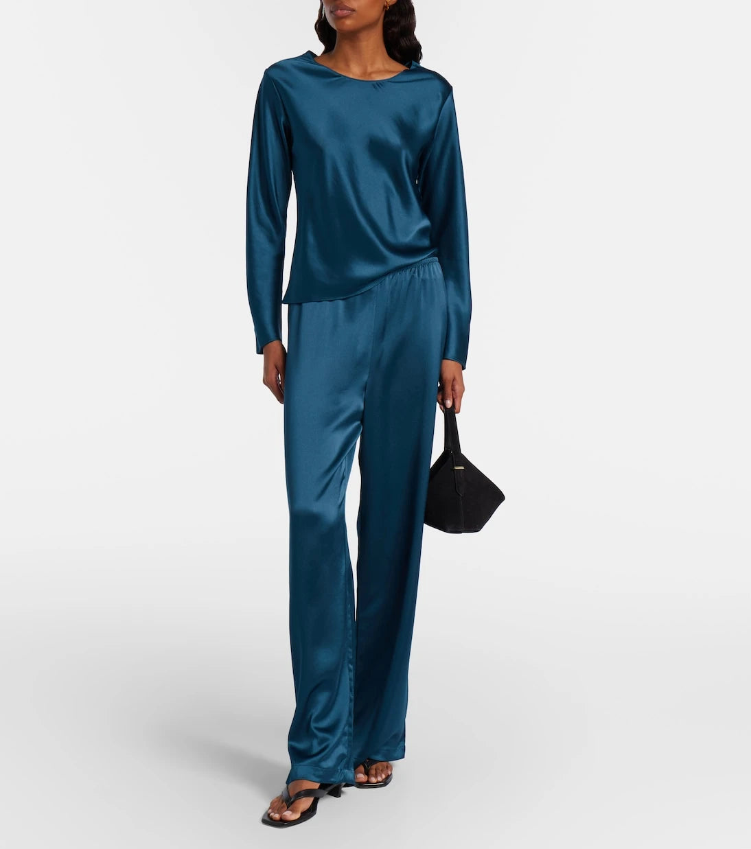 Leset - Barb satin wide-leg pants