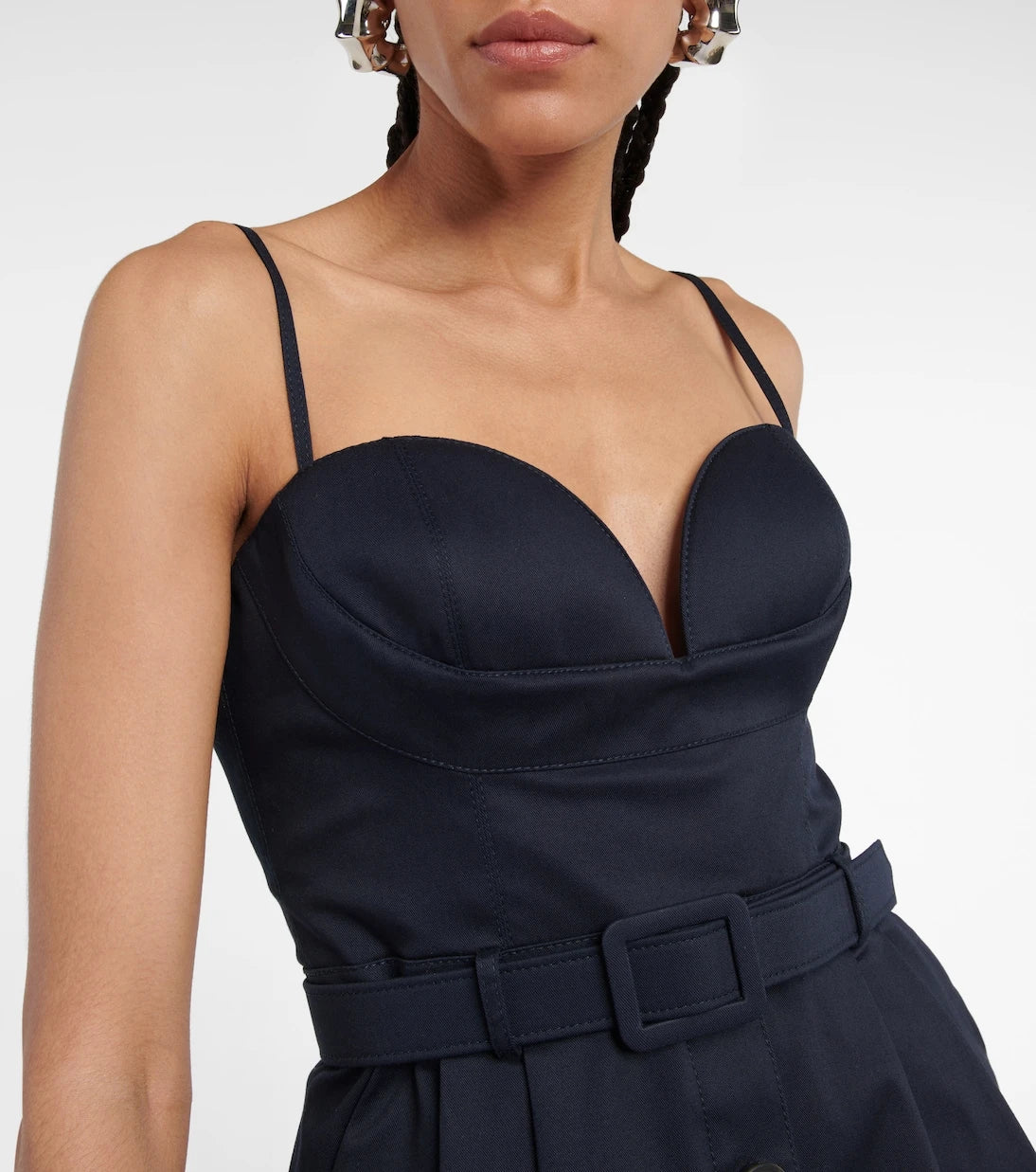 Carolina Herrera - Belted cotton-blend midi dress