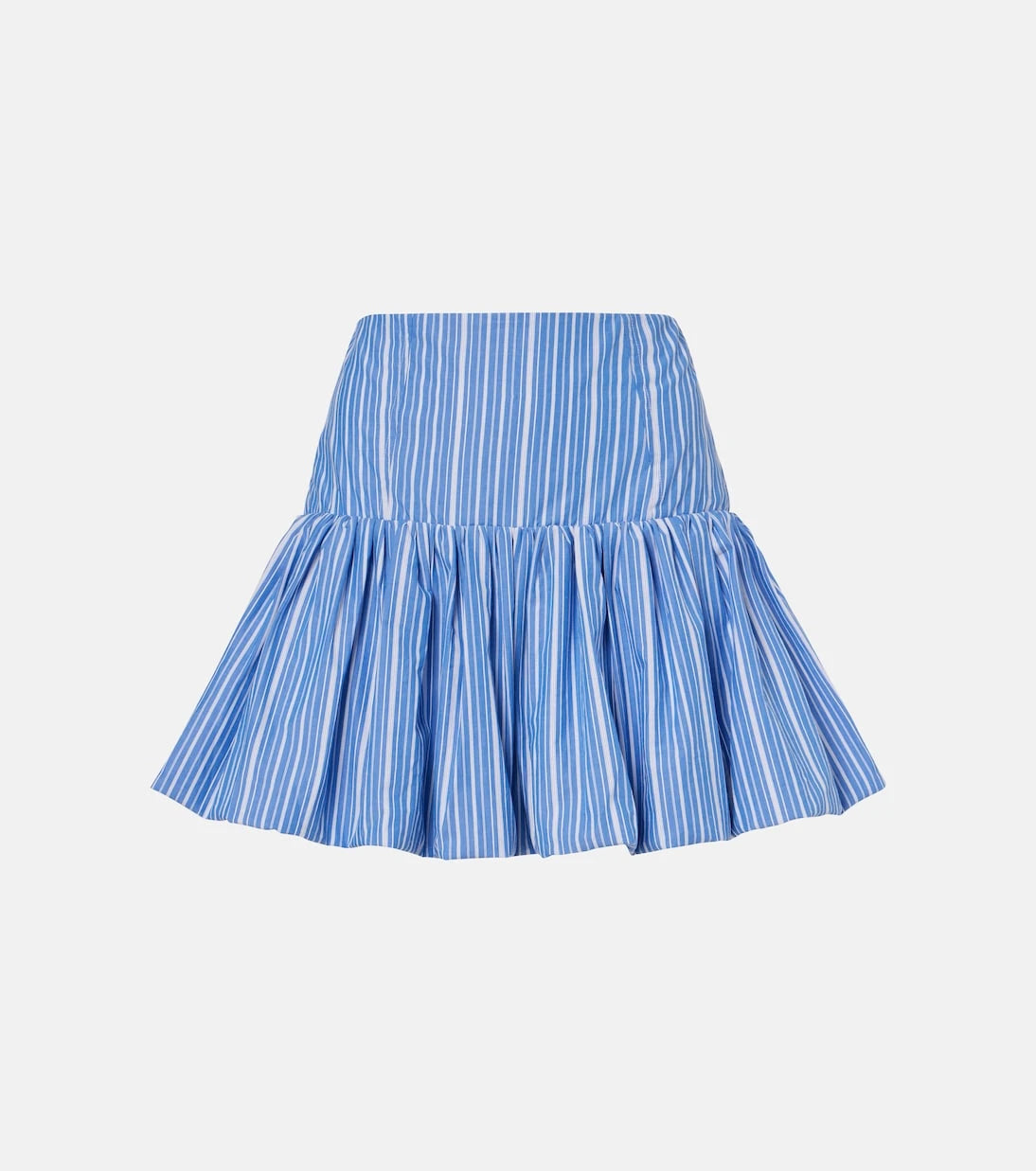 Ganni - Striped cotton poplin miniskirt