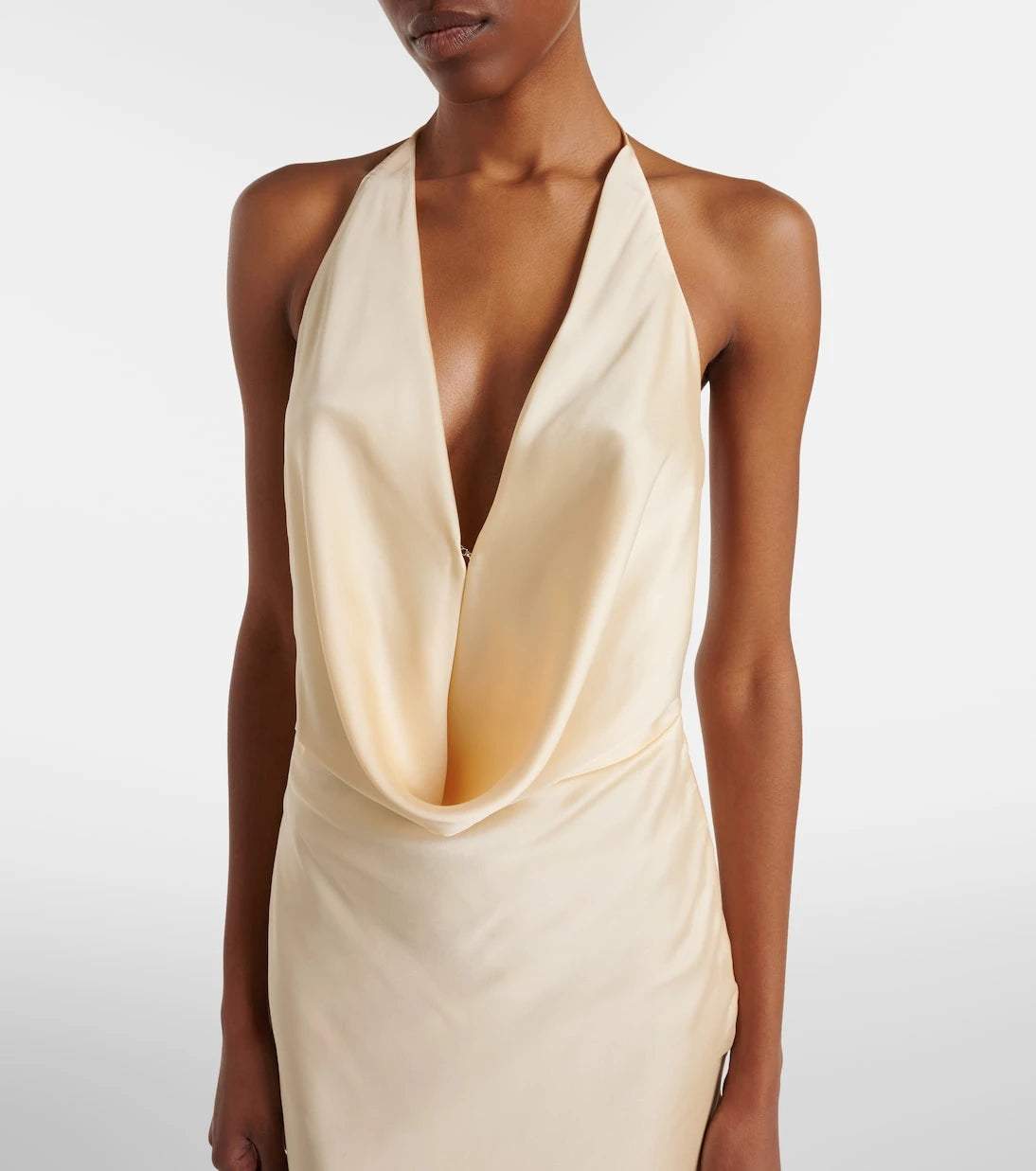 Rotate - Draped chiffon maxi dress