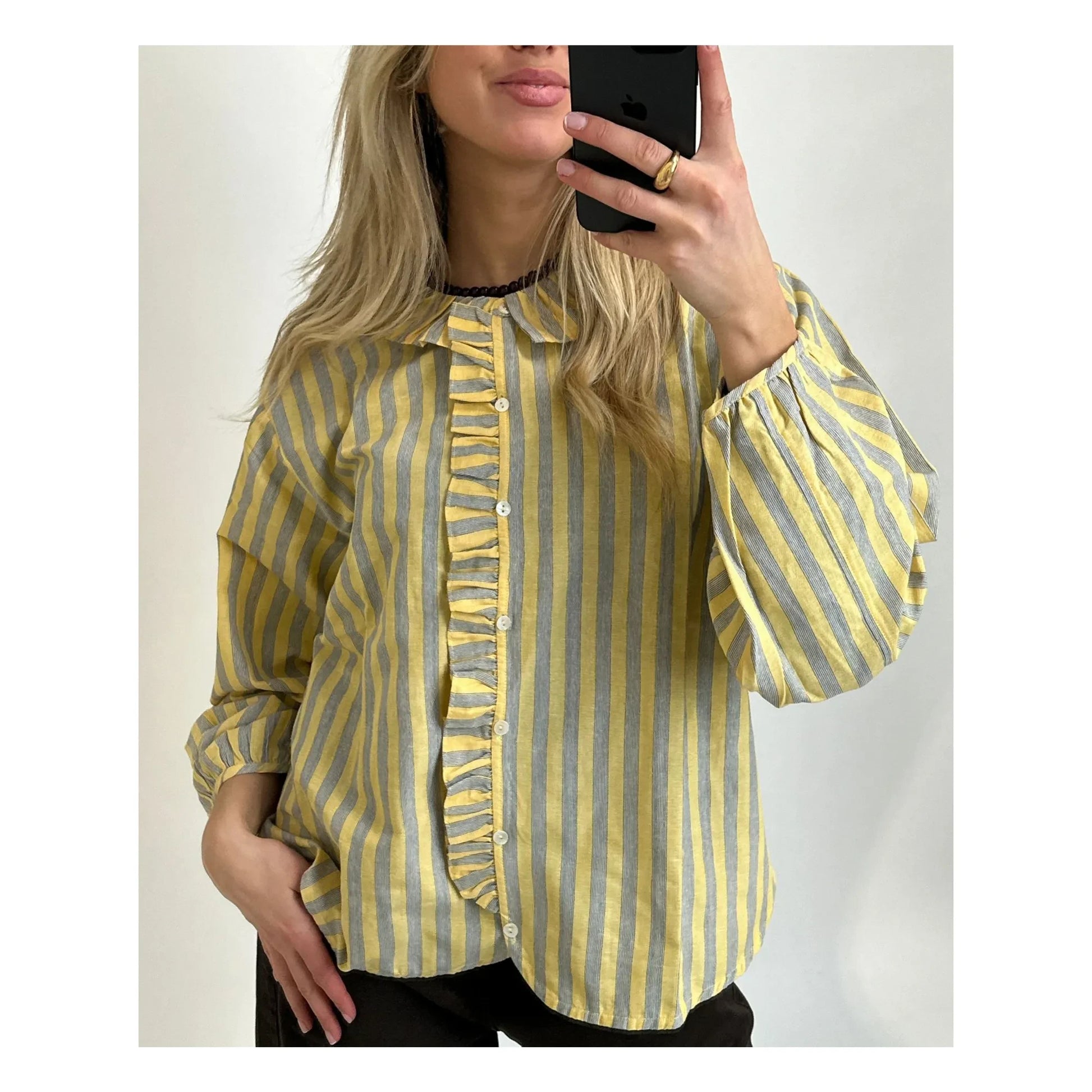 SISSEL EDELBO - Mirelle Stripes Shirt | Yellow