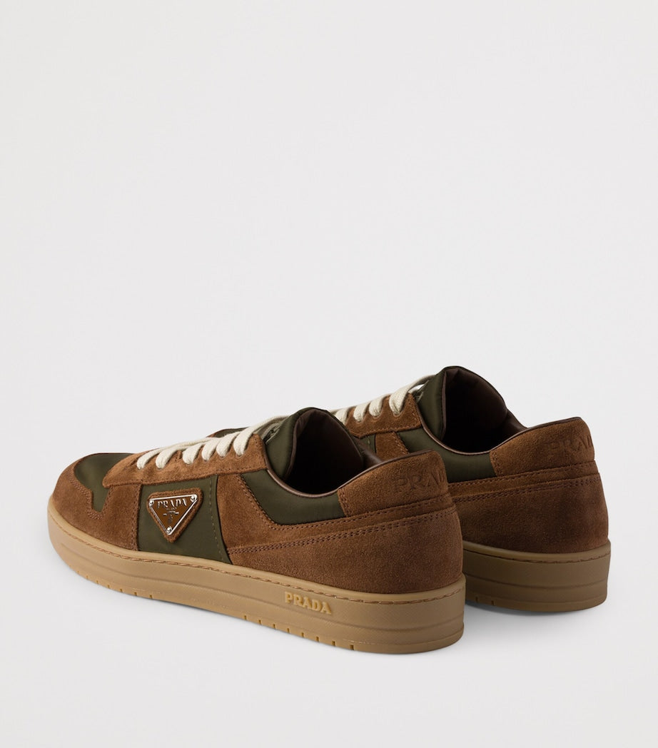 Prada Suede and Re-Nylon Downtown Sneakers