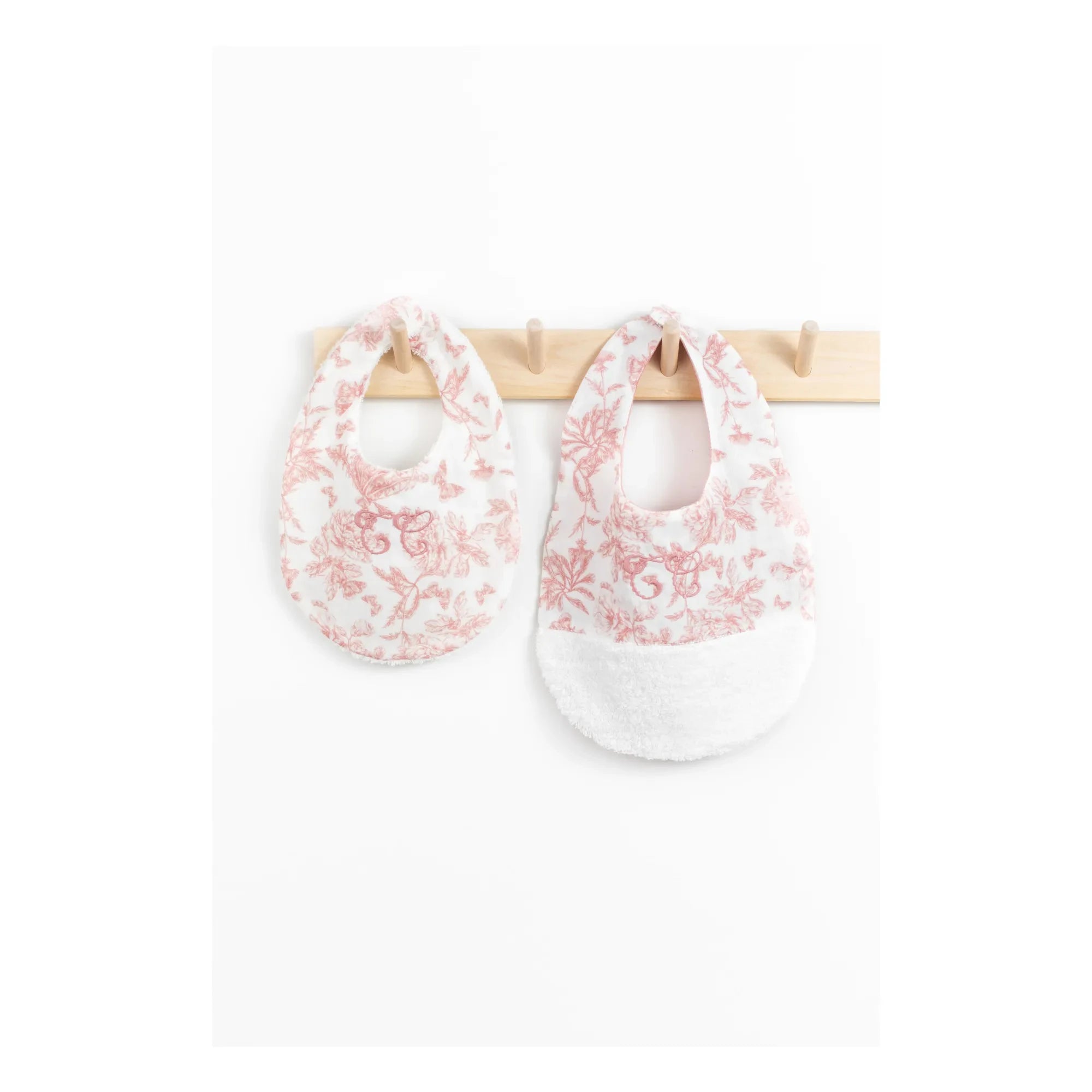 Tartine et Chocolat - Toile de Jouy Bib | Peach