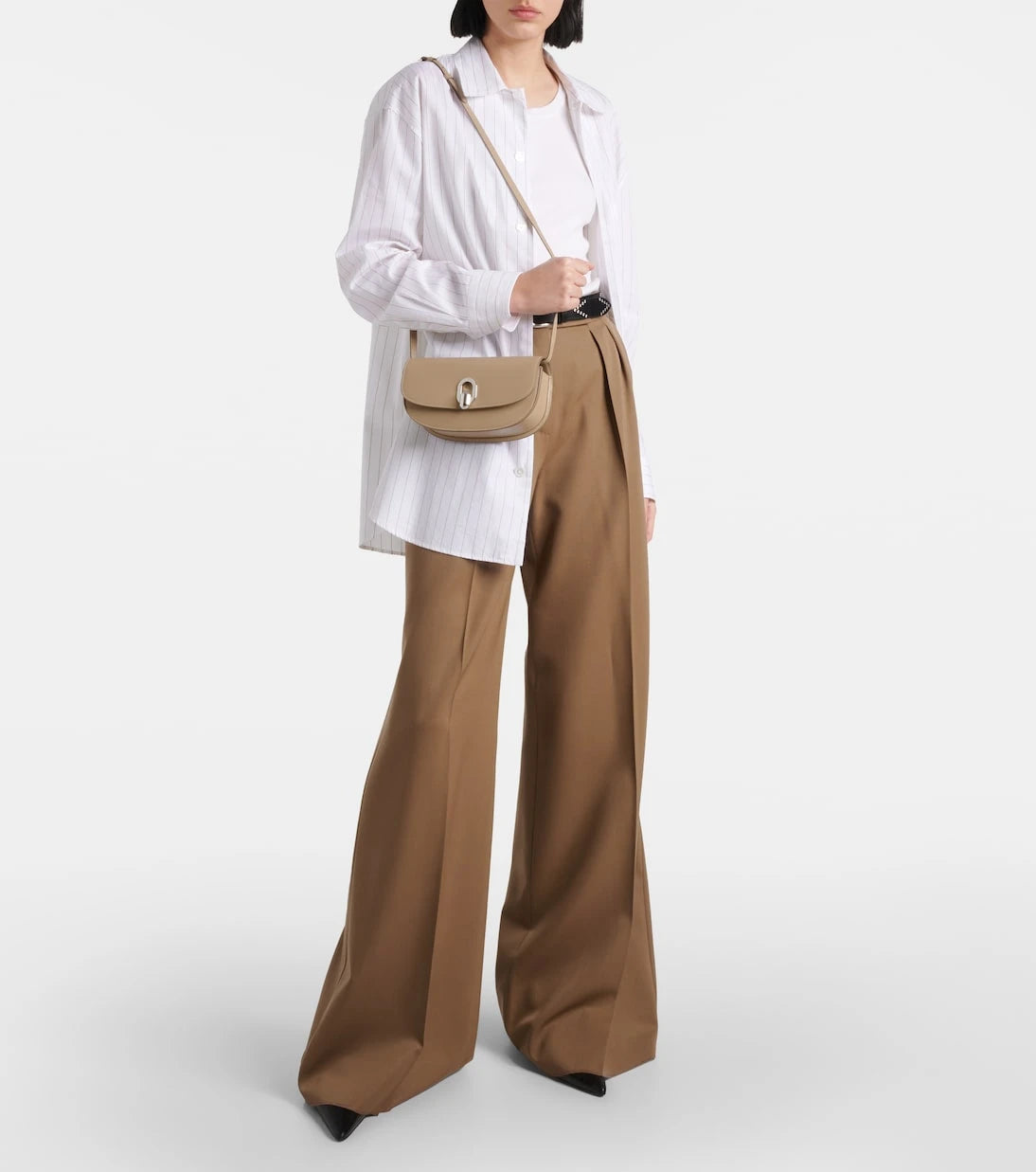 Savette - Tondo Crescent leather shoulder bag