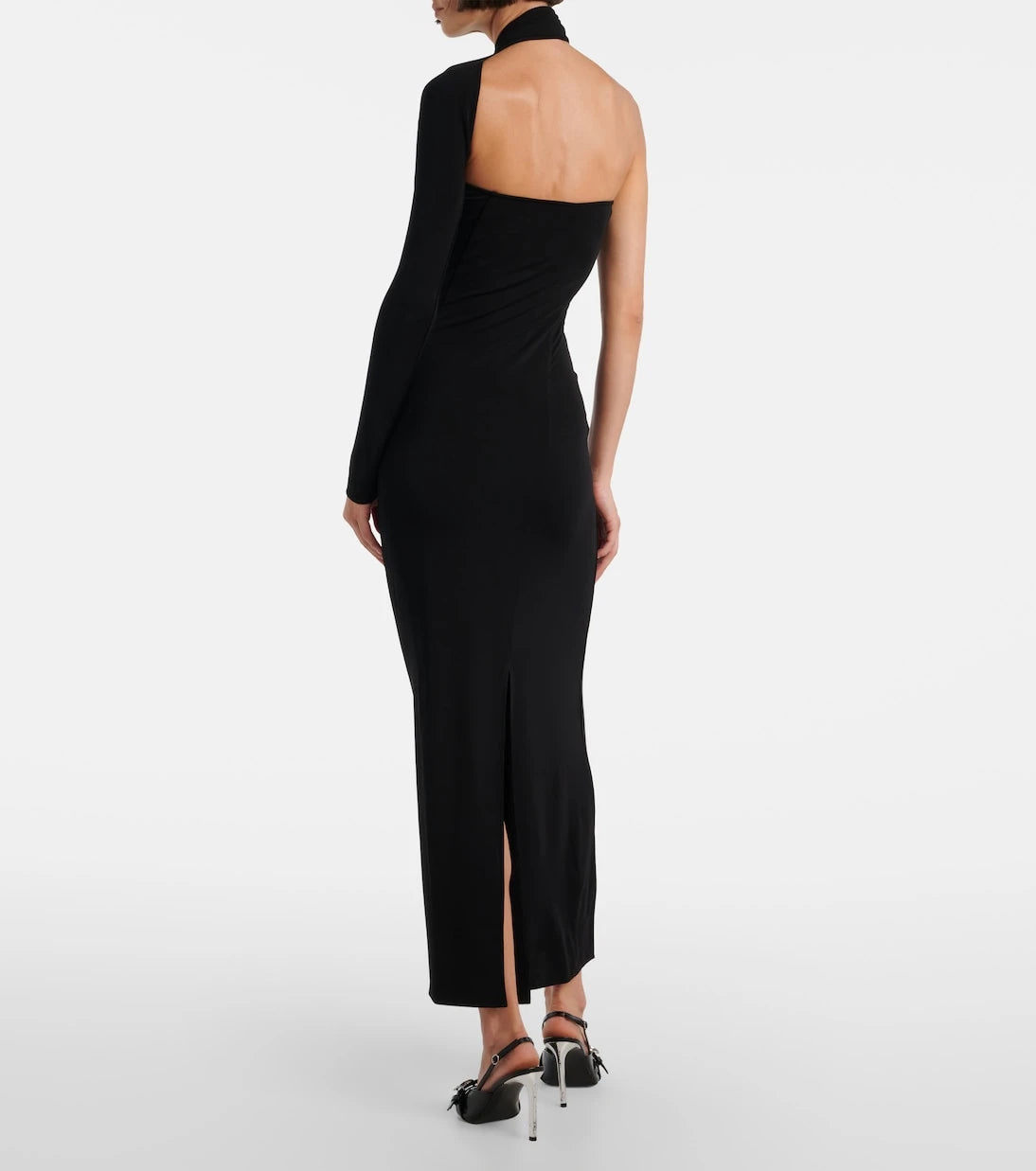 Courrèges - One-shoulder crêpe maxi dress