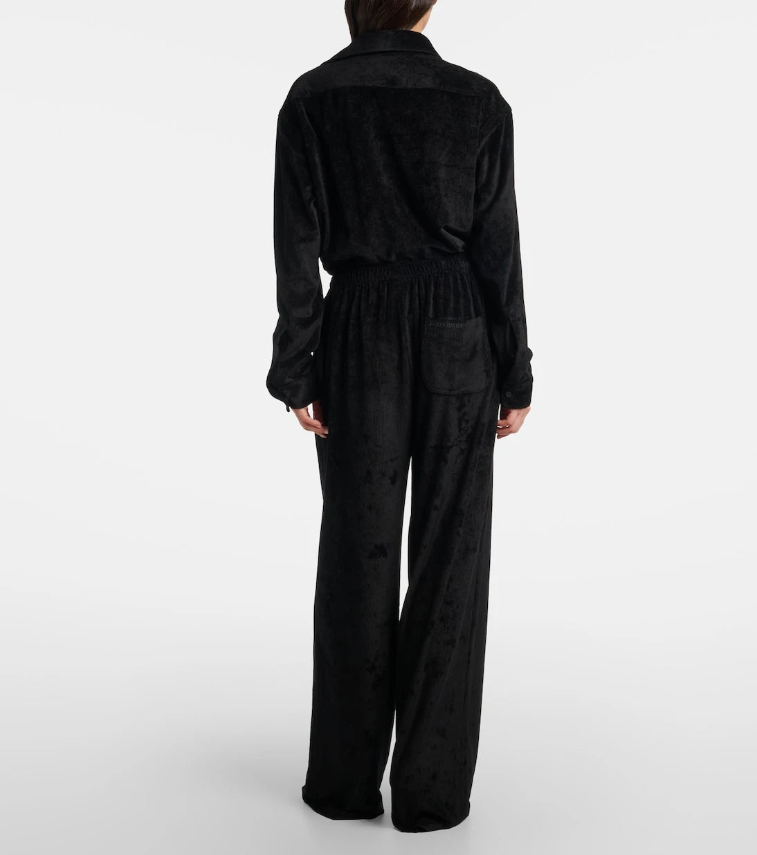 Balenciaga - بنطلون واسع الساقين بخصر مرتفع