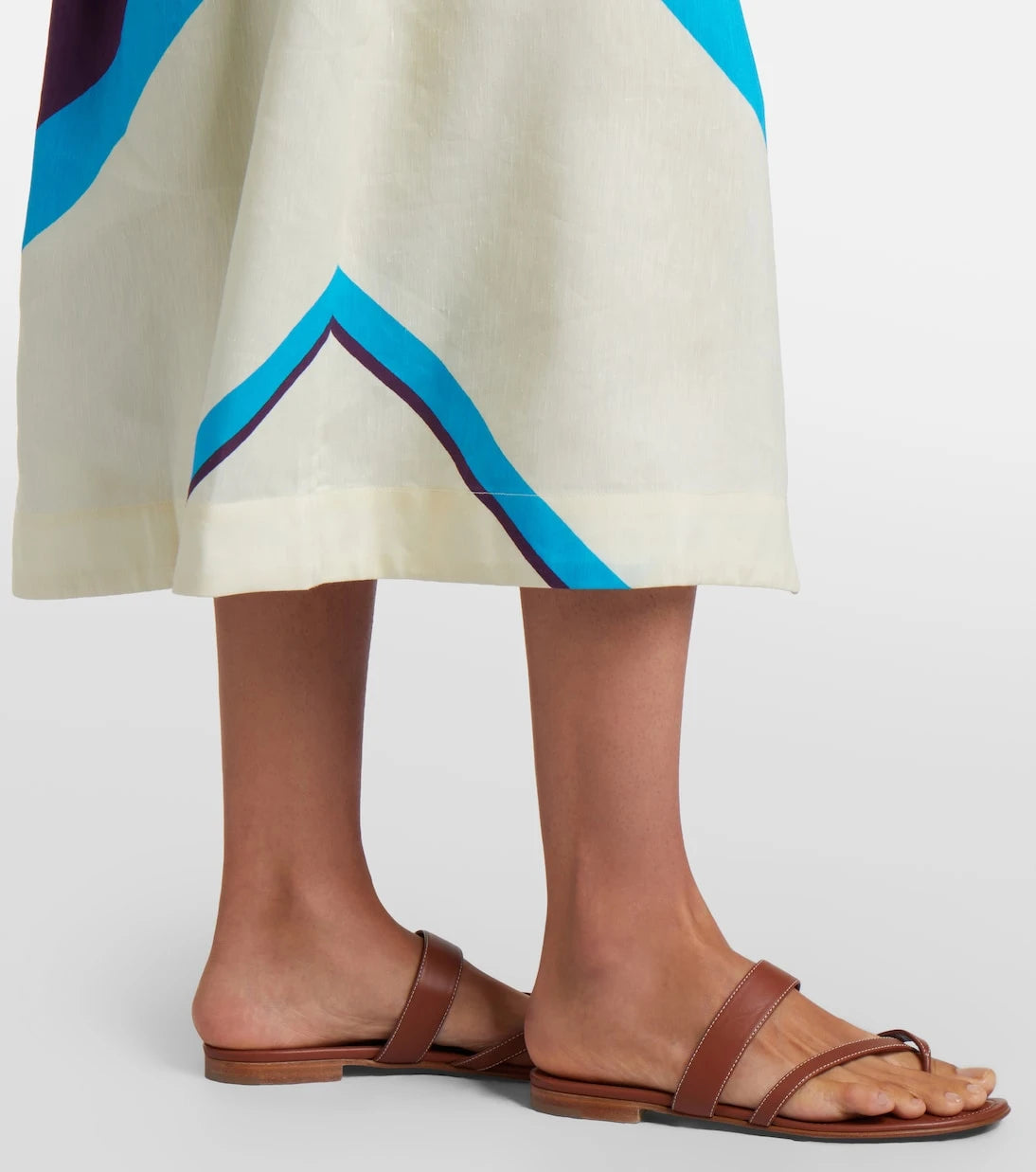 Alémais - Joni printed linen-blend shirt dress