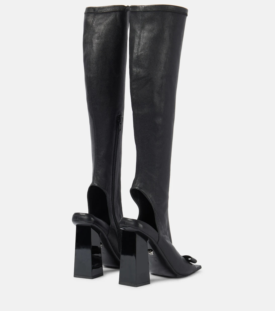 Versace - Gianni Ribbon leather knee-high boots