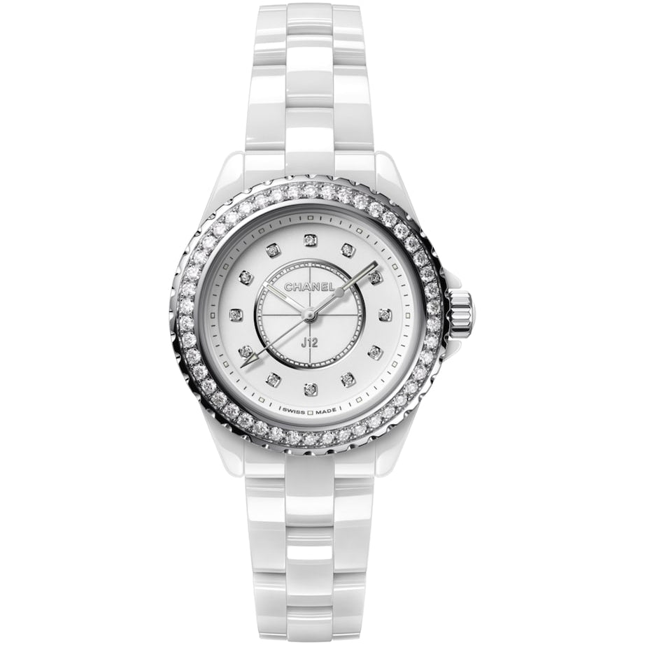 CHANEL Ceramic and Diamond J12 Watch 33mm