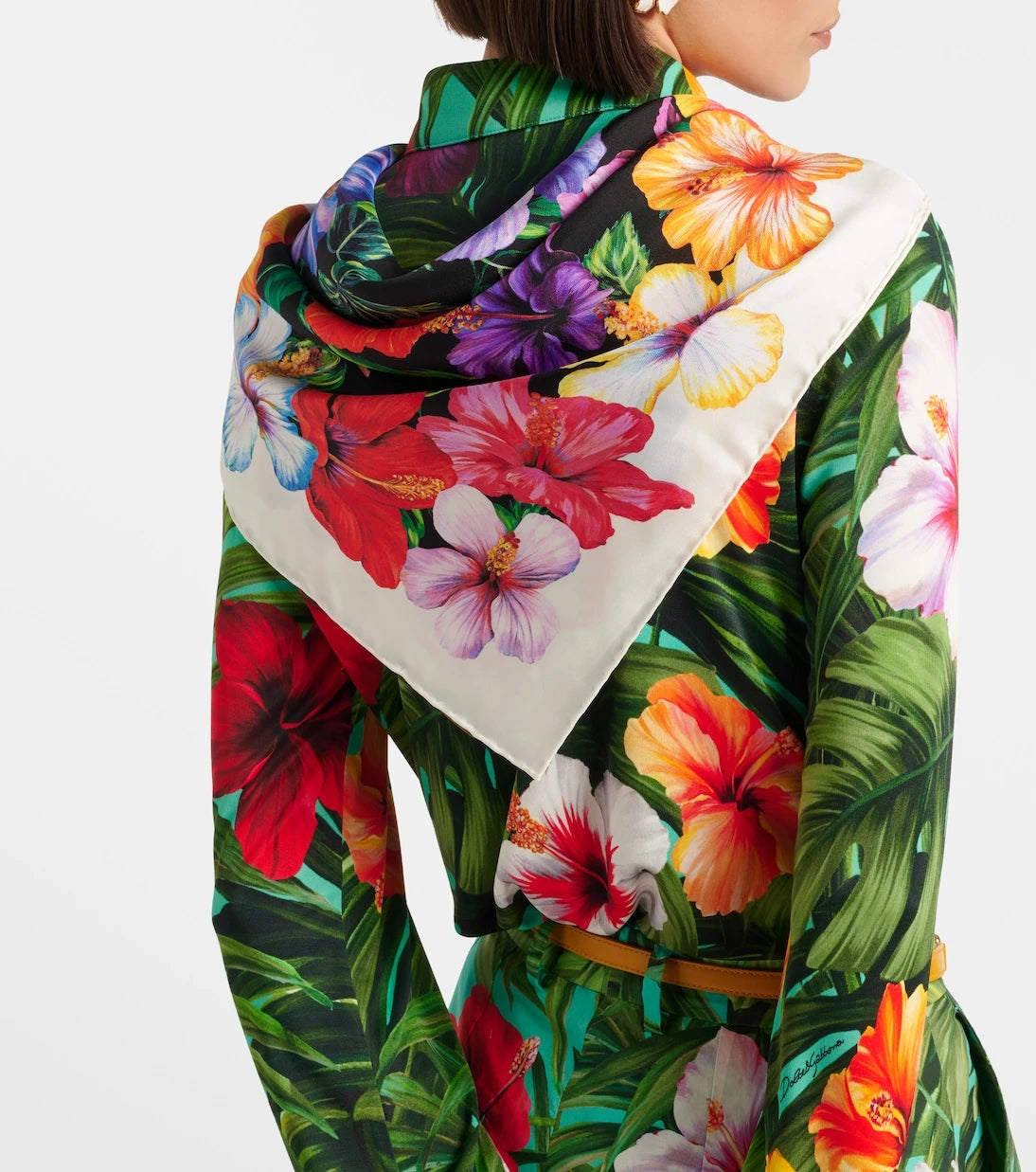 Dolce&Gabbana - Floral silk twill scarf