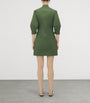Green Cotton Poplin Mini Shirt Dress