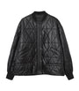 Black Quilted Alii Bomber Jacket
