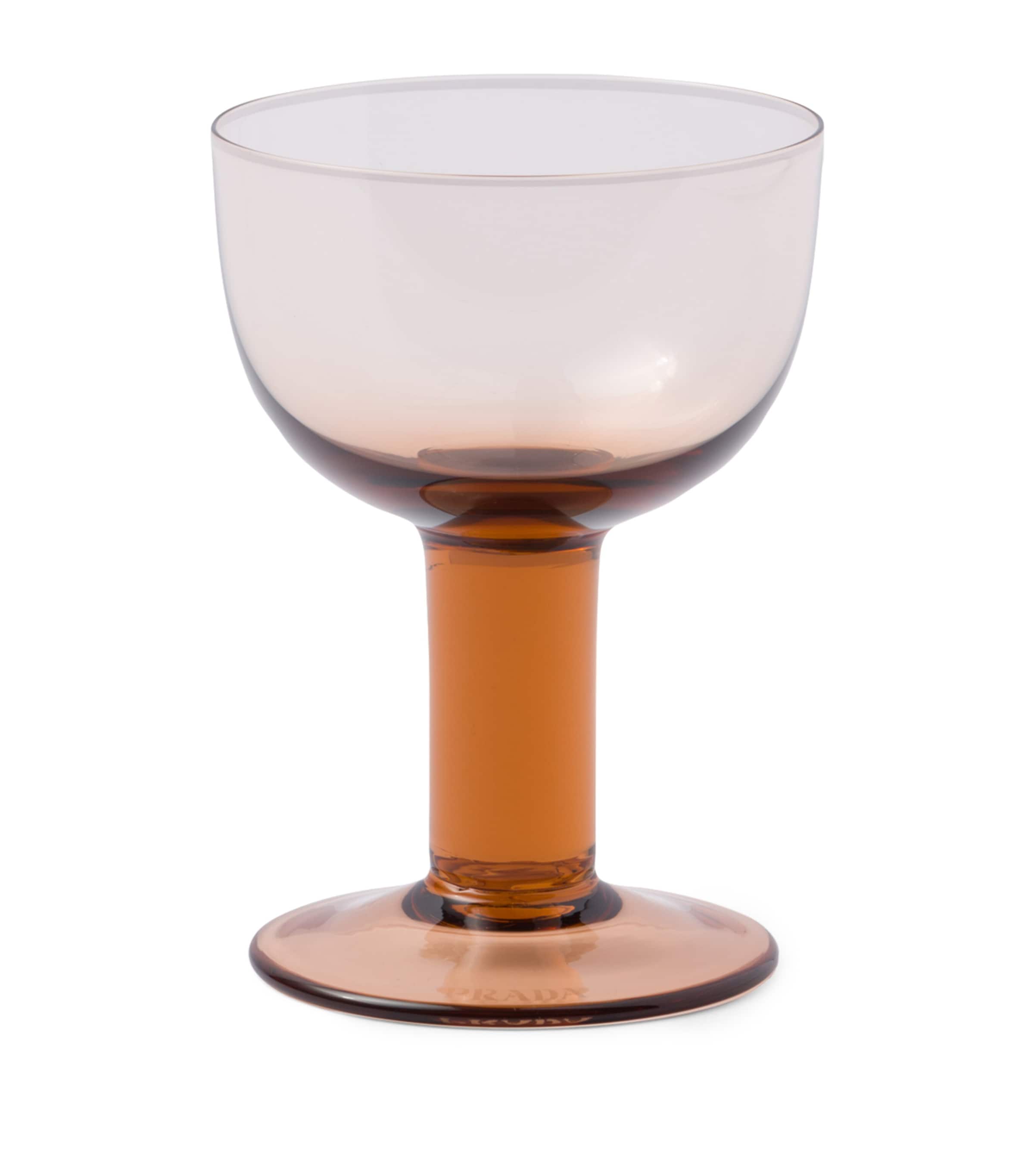 Prada Set of 2 Plinth Red Wine Glasses