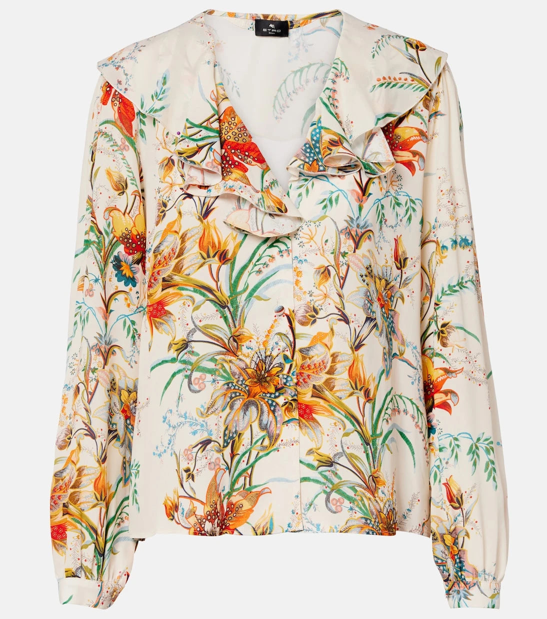 Etro - Floral ruffled shirt