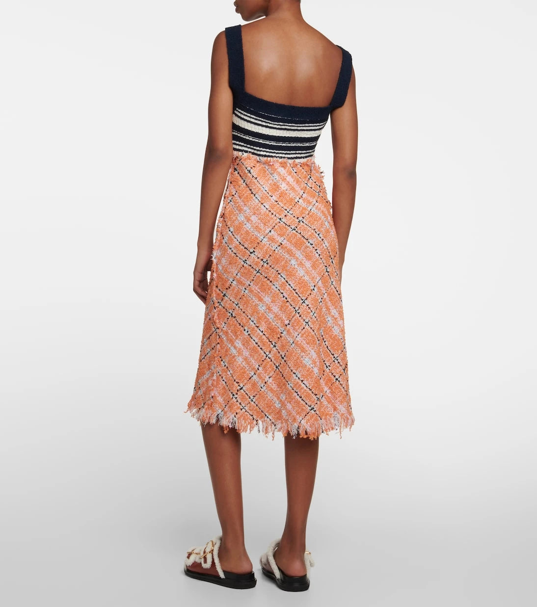 Marni - Patterned cotton-blend midi dress