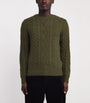 Polo Ralph Lauren Green Wool-Alpaca Cable-Knit Sweater