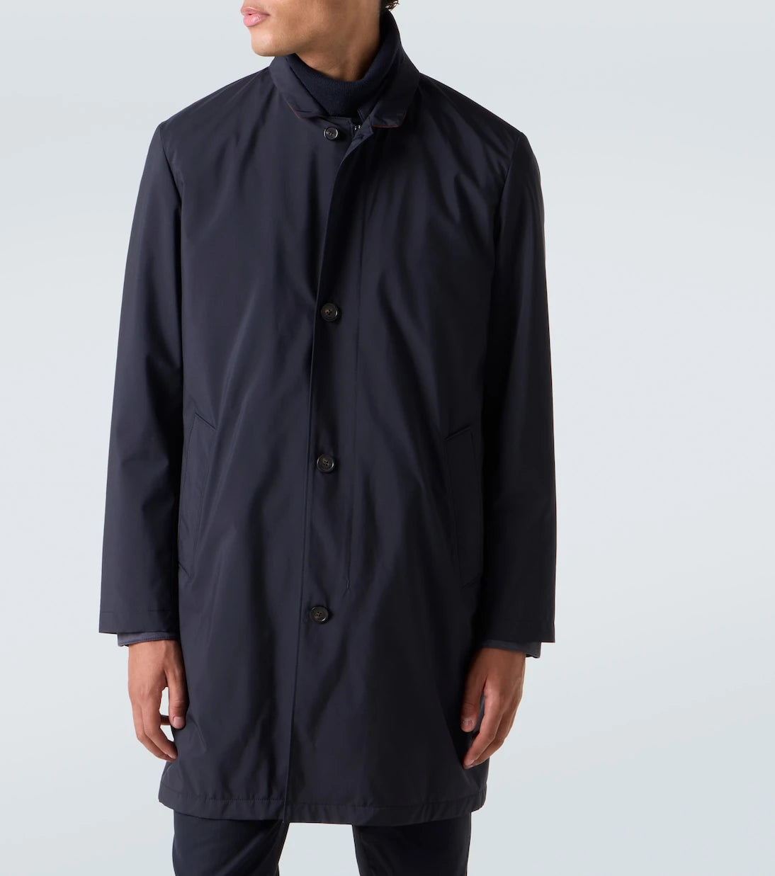 Loro Piana - Windmate® suede-trimmed coat