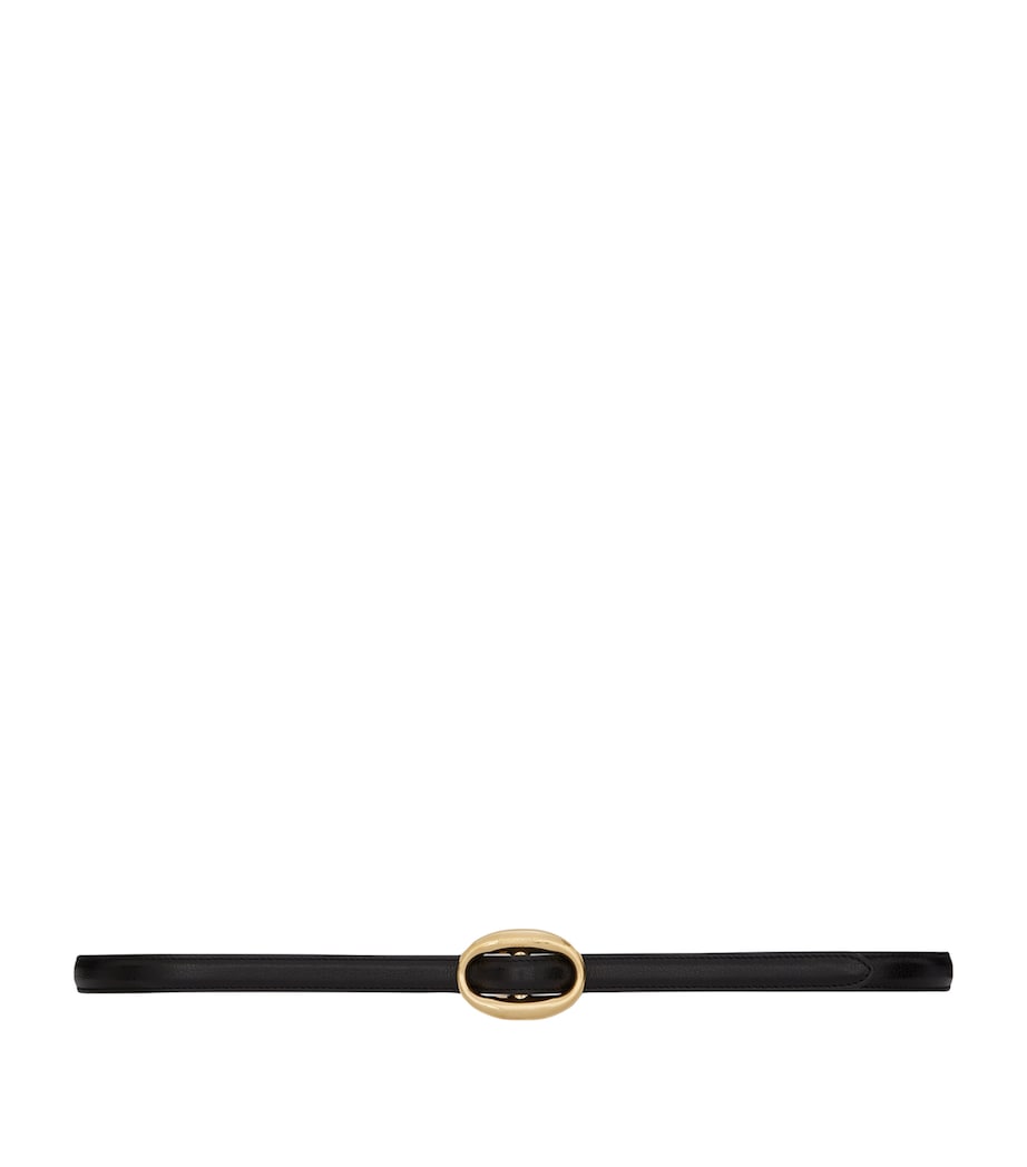 Saint Laurent Black Leather Belt