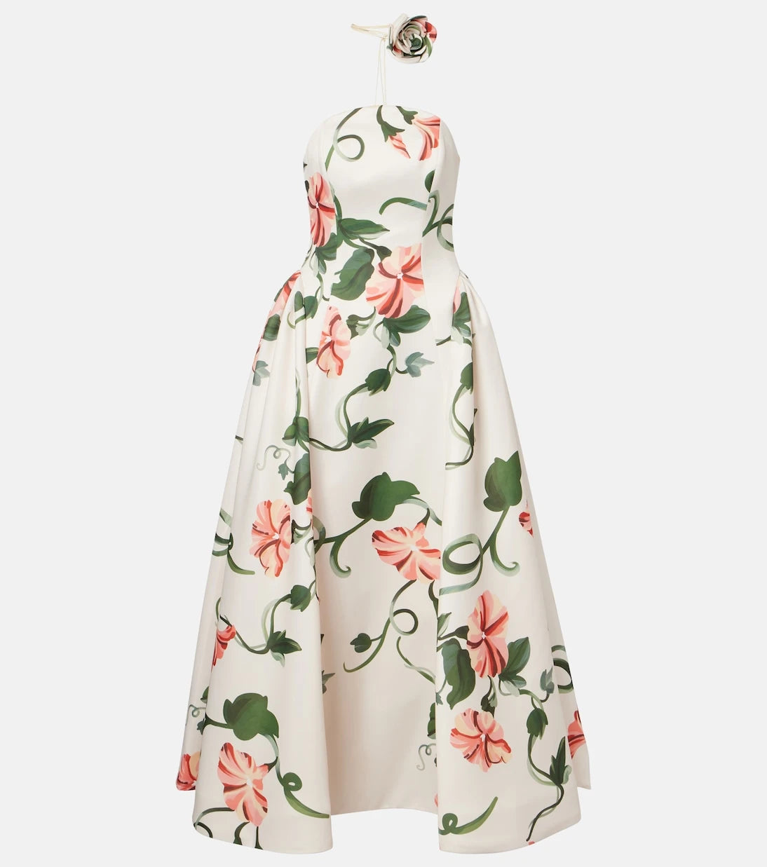 Leo Lin - Violet floral bustier gown