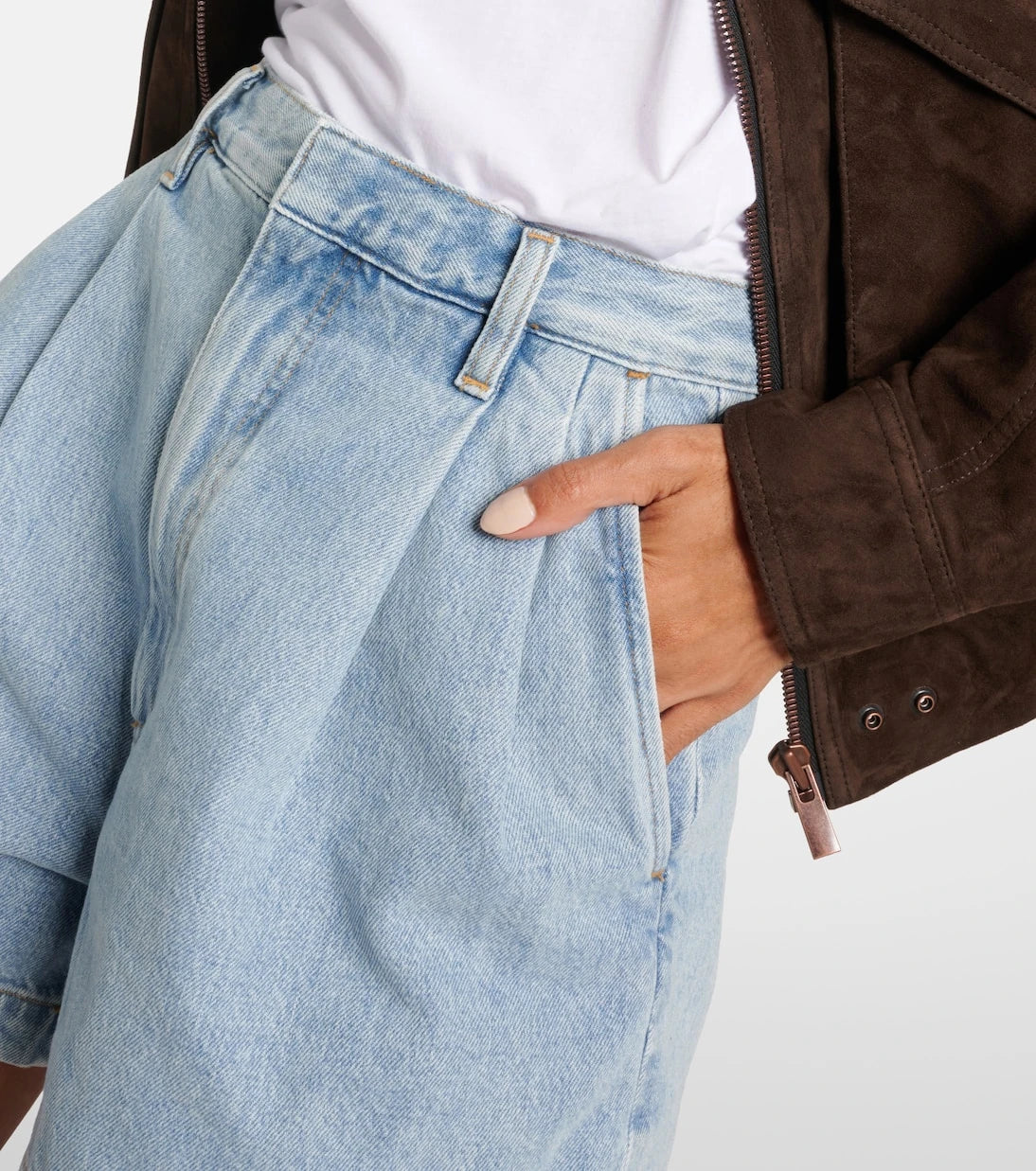 Agolde - Becker denim shorts