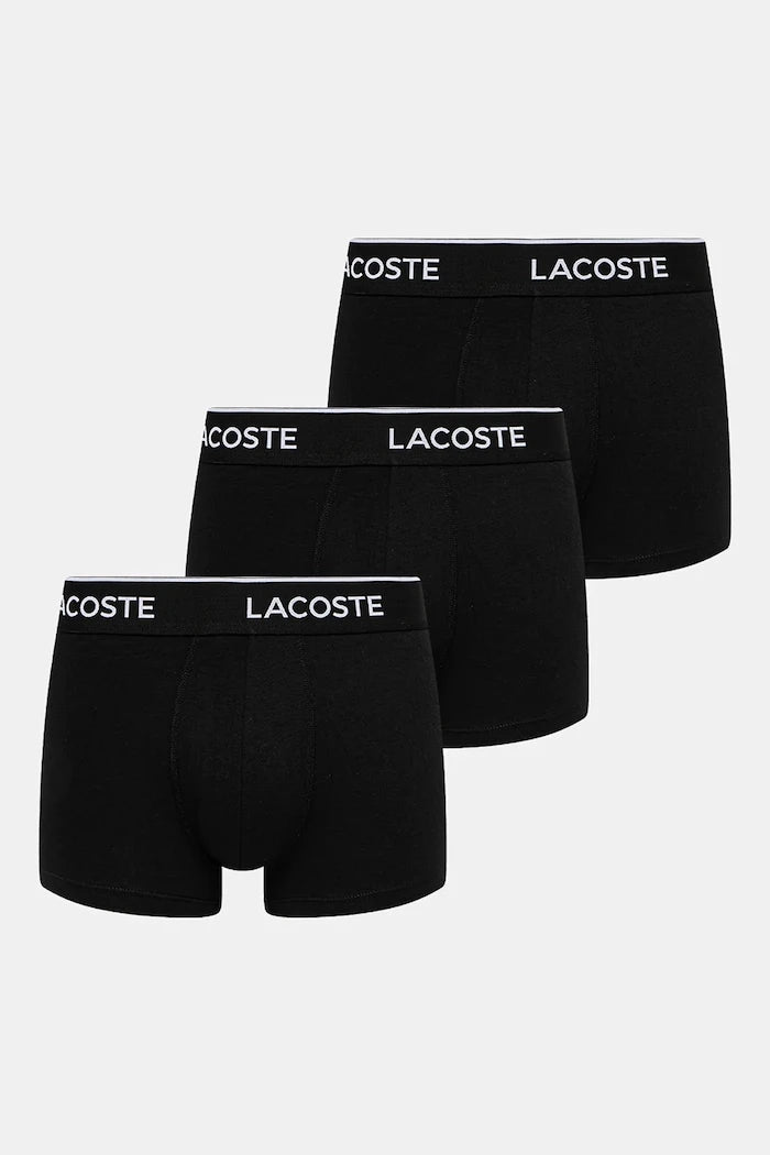 Lacoste erkek pamuklu elastan dar kesim boxer 3'lü