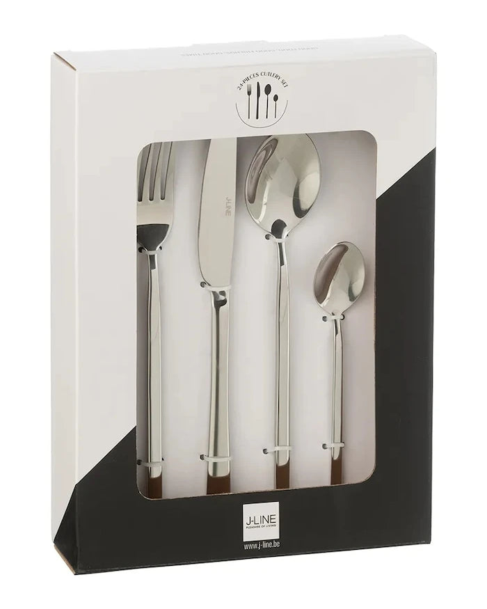 J-Line paslanmaz çelik yemek takımı 27 x 16 x 6 cm