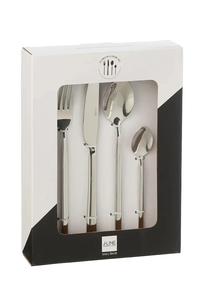 J-Line paslanmaz çelik yemek takımı 27 x 16 x 6 cm