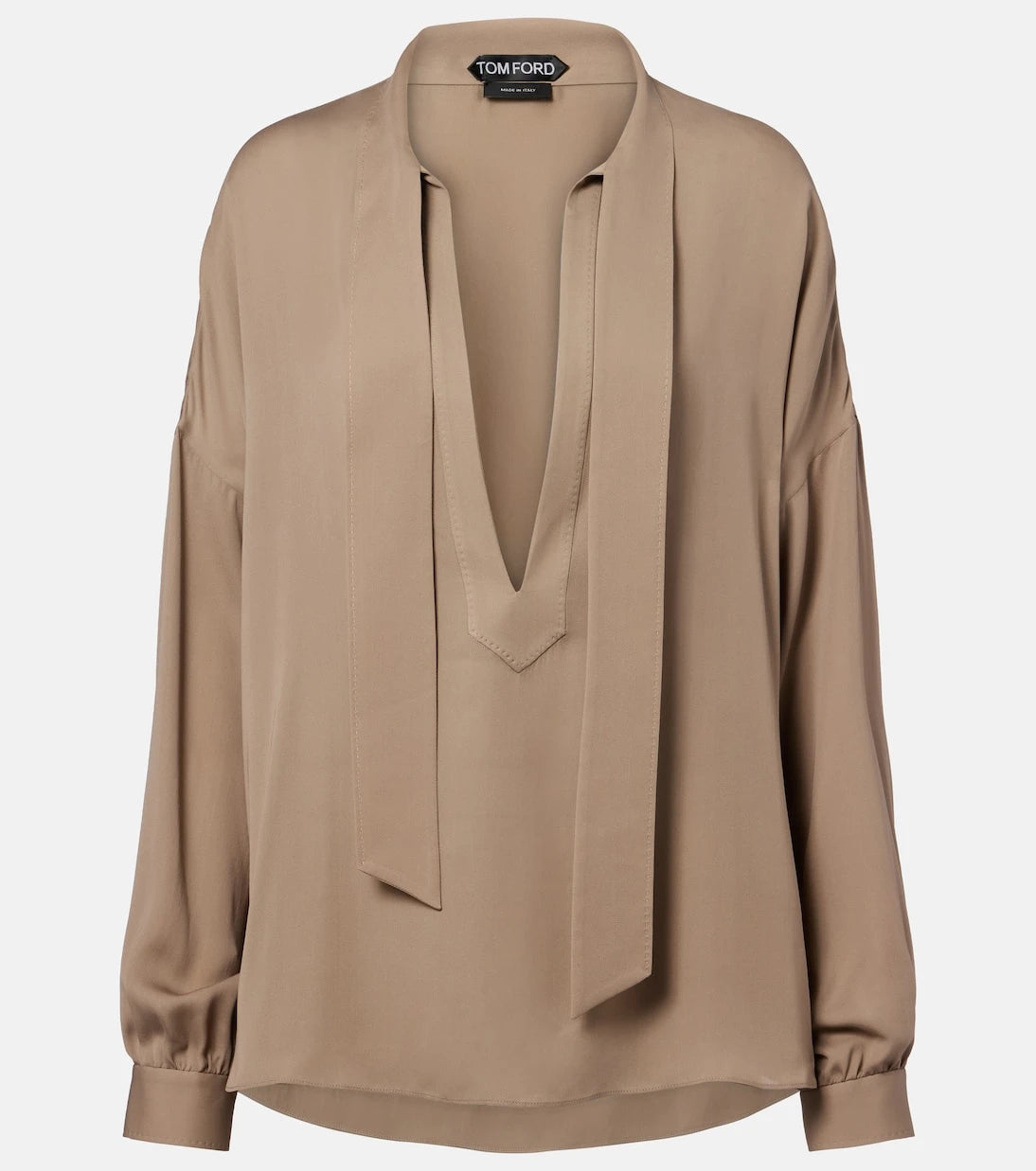 Tom Ford - Tie-neck silk georgette blouse
