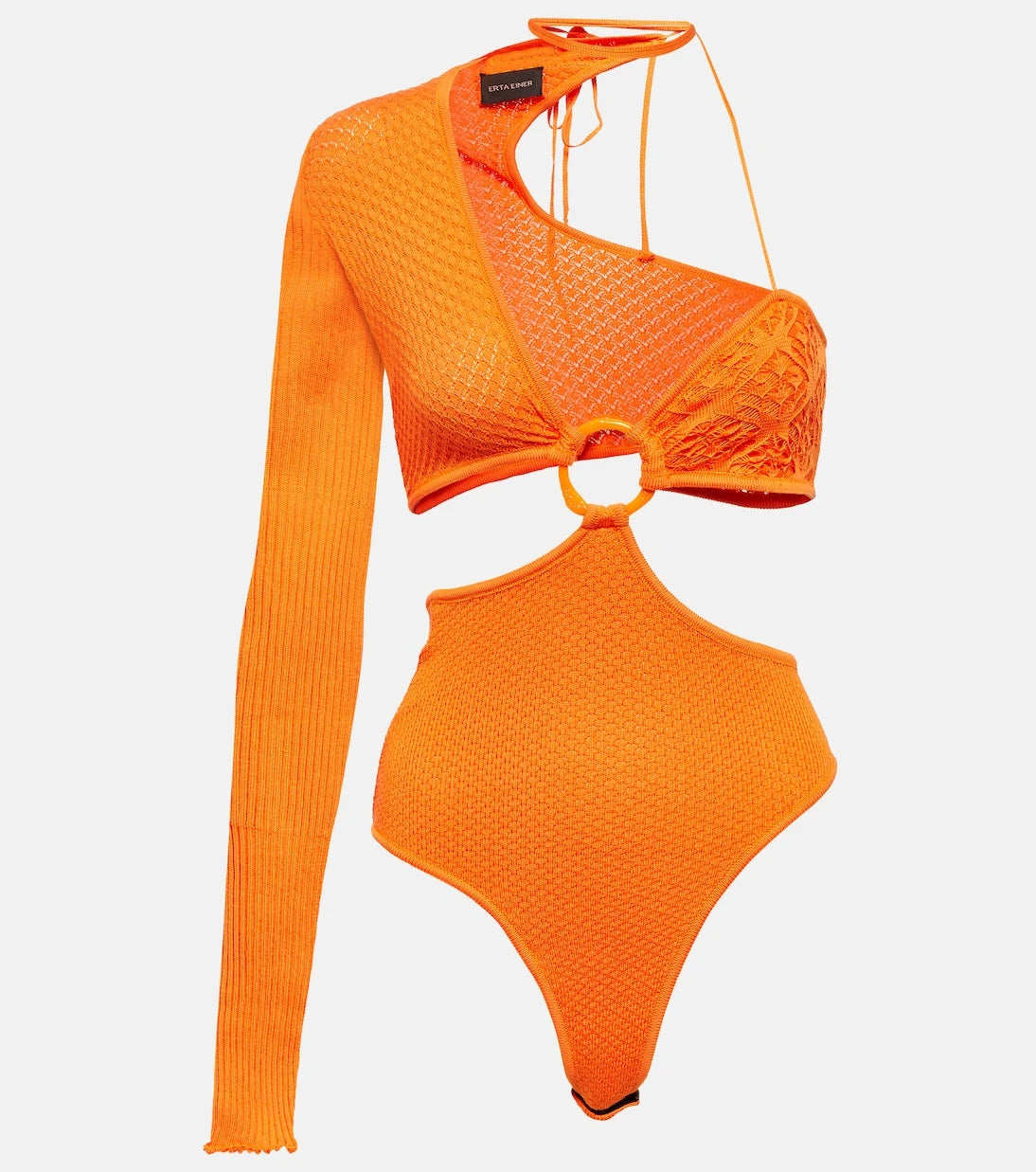 Roberta Einer - Legato asymmetrical cotton-blend bodysuit