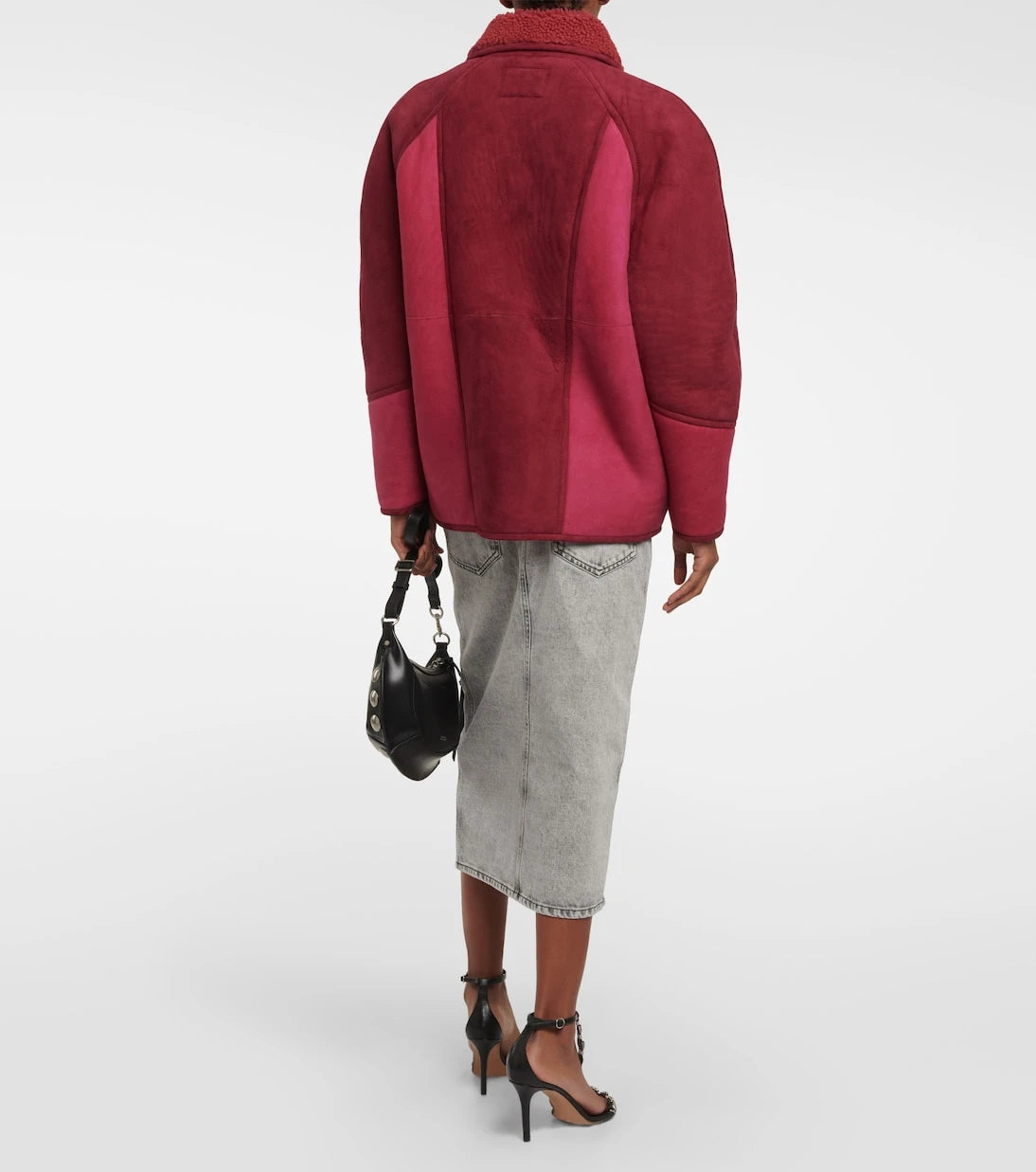 Marant Etoile - Abeni shearling-lined suede jacket