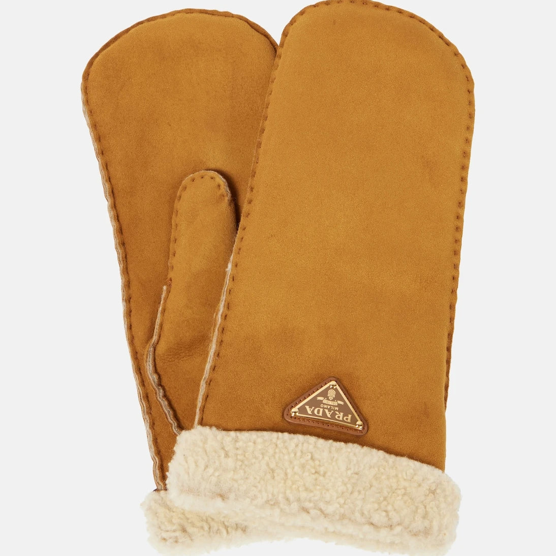 Prada - Shearling mittens