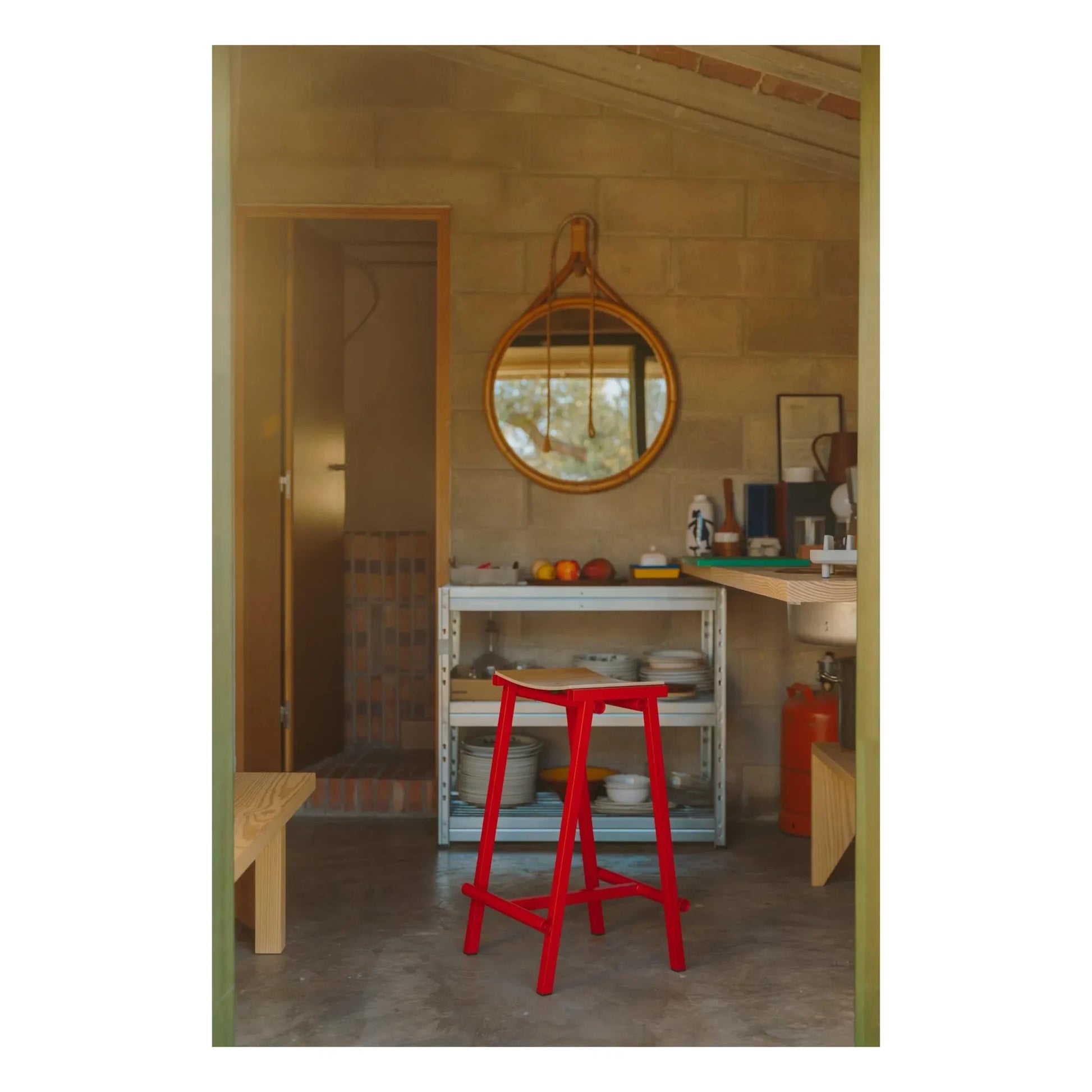 Hay - High stool 65 cm Taburete 8 | Red