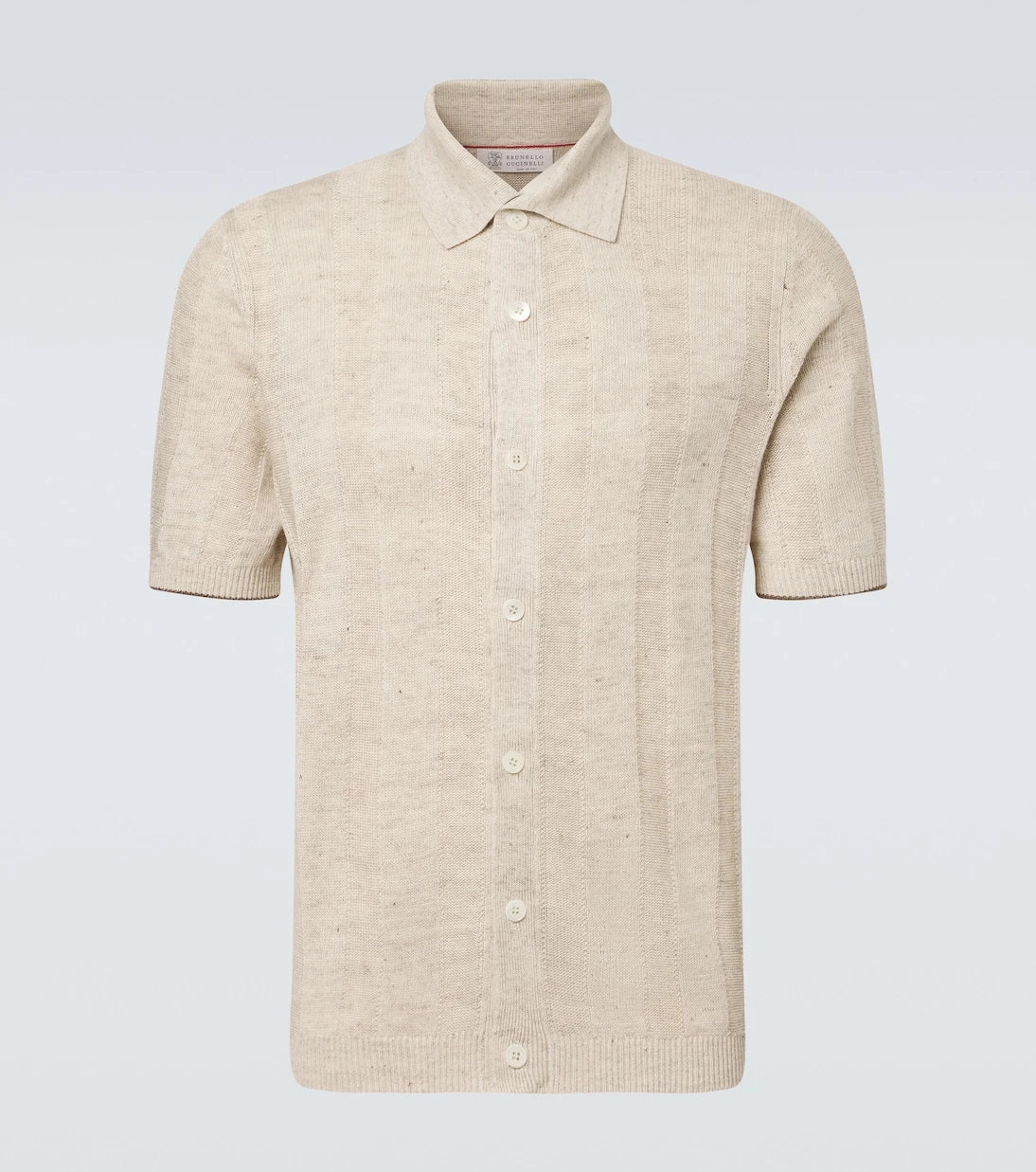 Brunello Cucinelli - Linen and cotton polo sweater