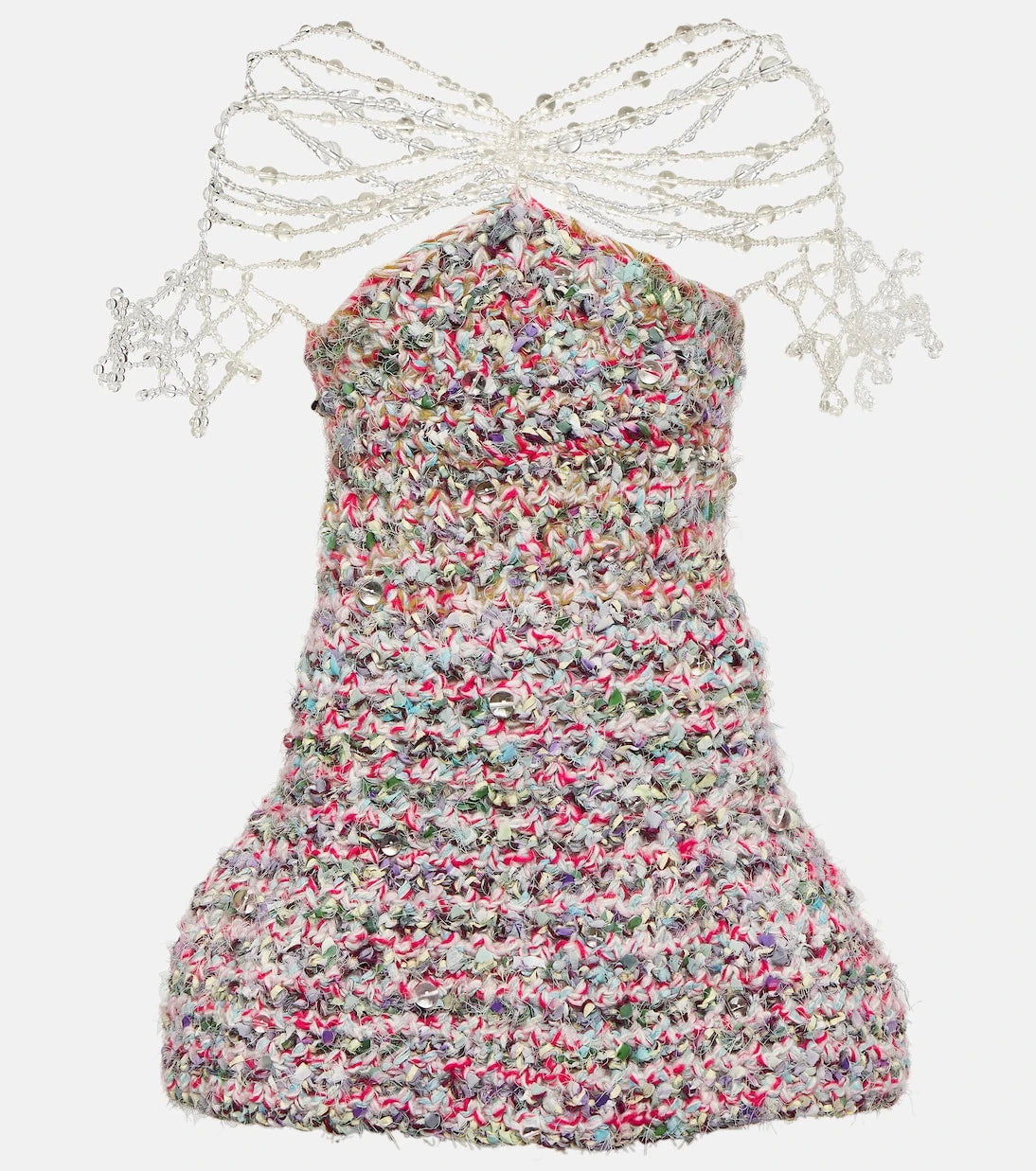 Susan Fang - Beaded crochet minidress