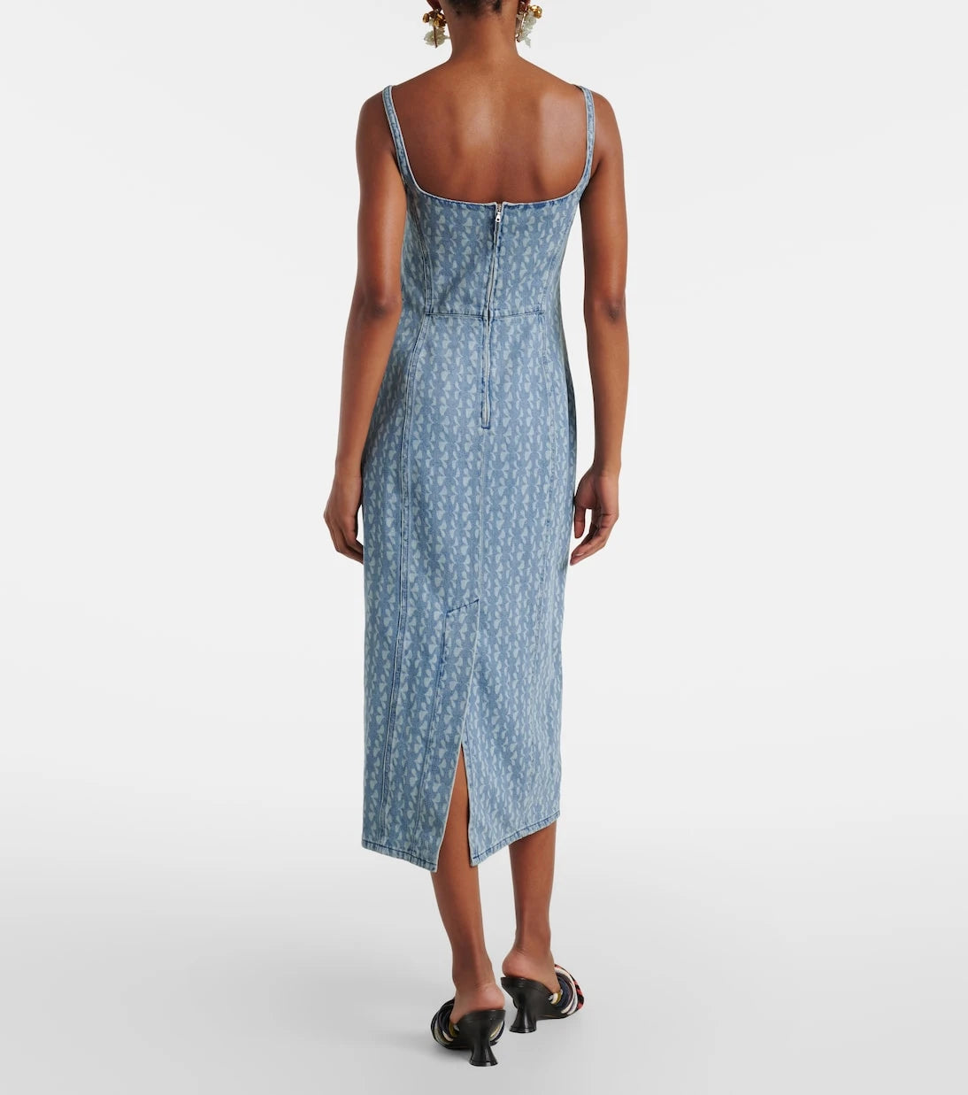 Dries Van Noten - Printed denim midi dress