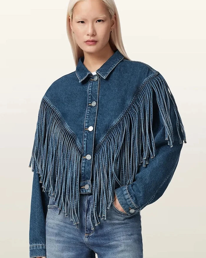 AllSaints kadın denim ceket MARLENE